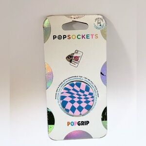 PopSockets | NEW Blue and Pink Checkered PopGrip